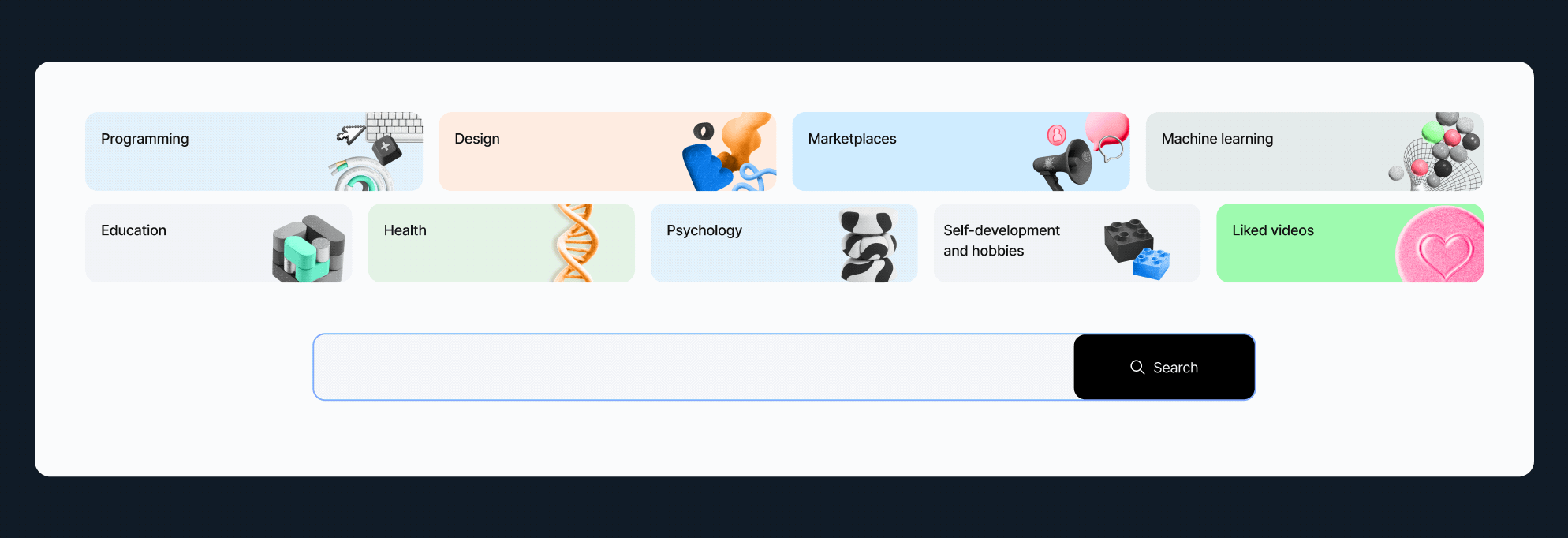 Search and categories redesign
