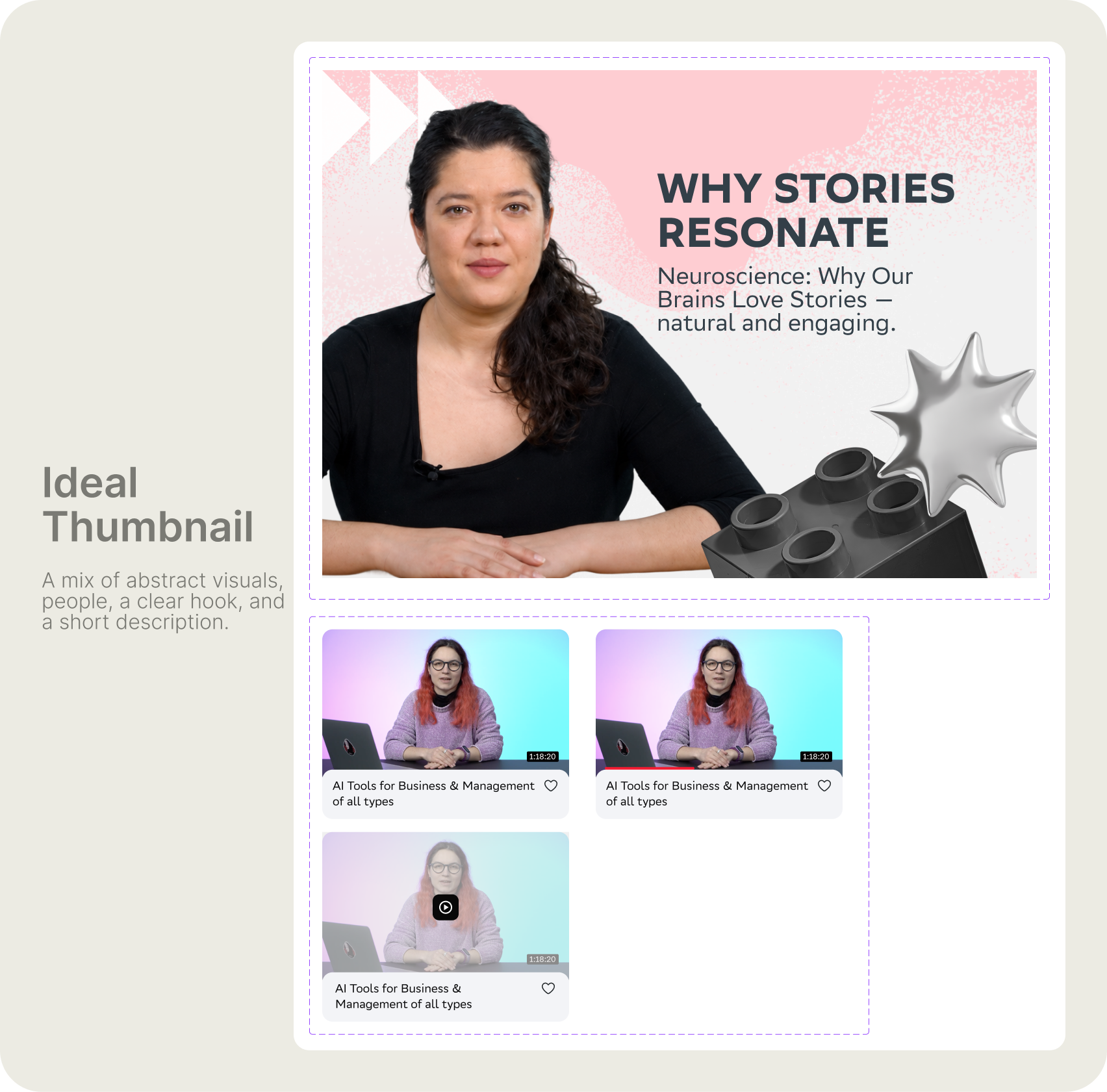 Netology — ideal thumbnail with instructor face, hook, description, and category graphic