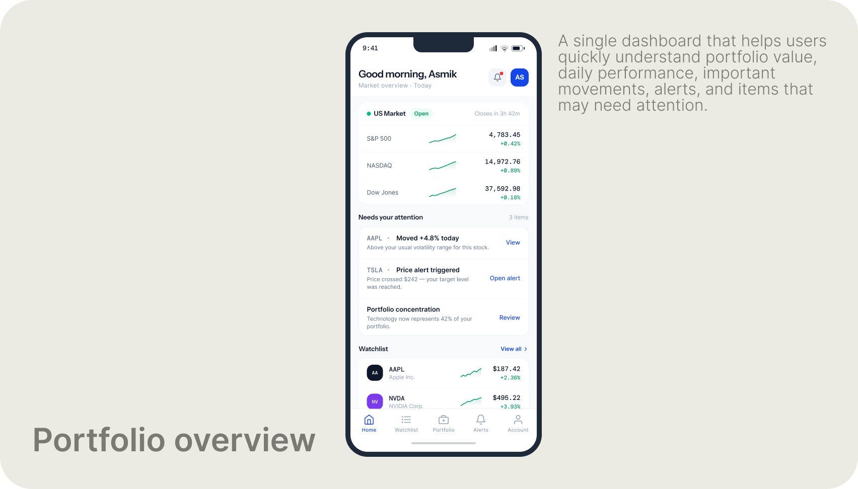Home — portfolio overview